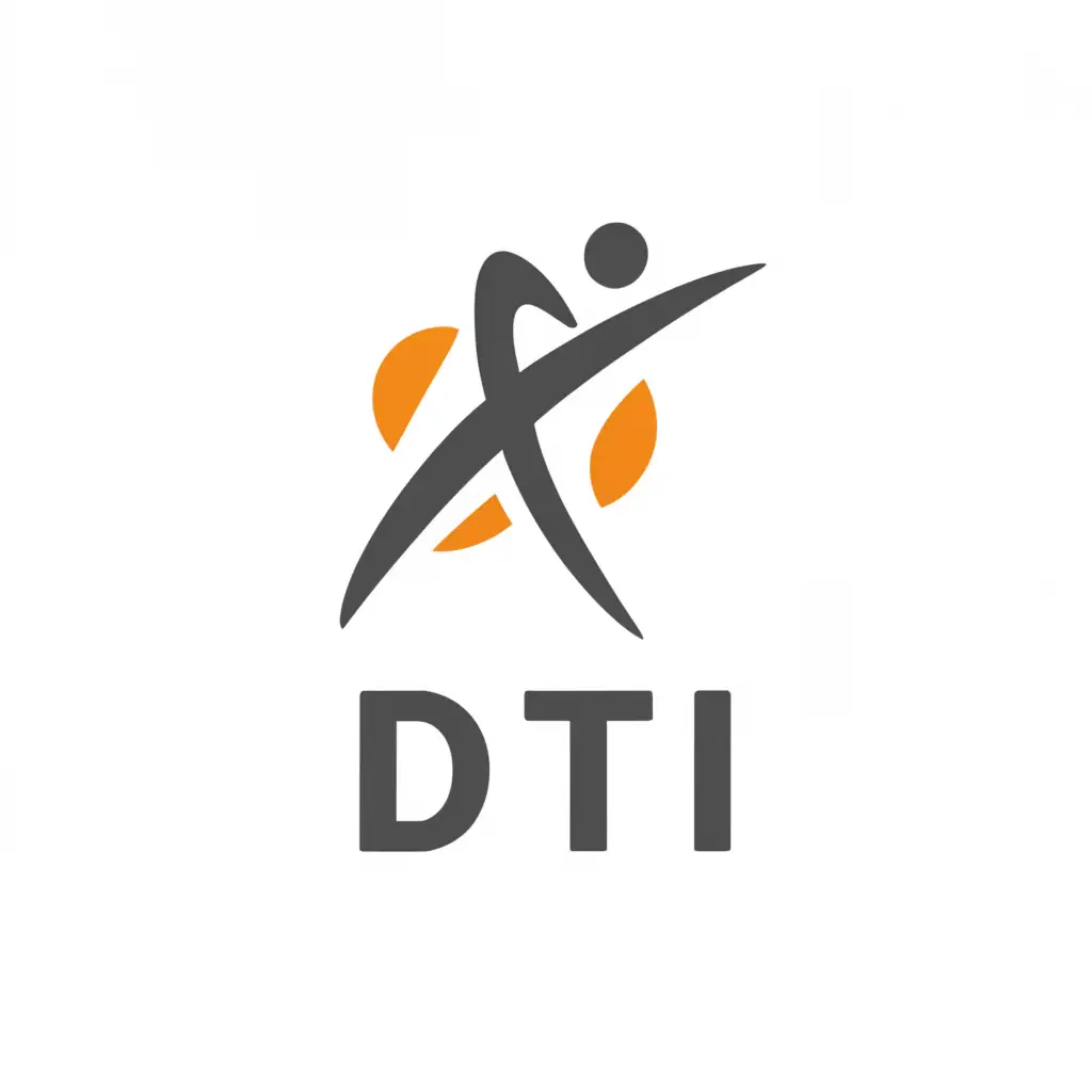 a logo design,with the text "DTI", main symbol:Culture,Minimalistic,clear background