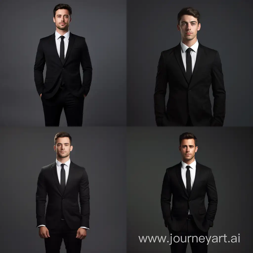 Sleek-Man-in-Fitted-Black-Suit-Poses-Elegantly