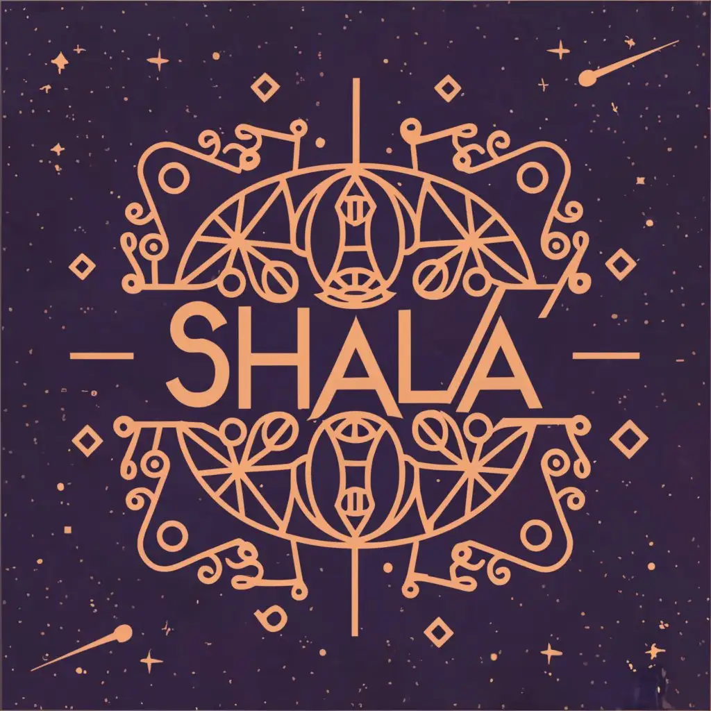 a logo design,with the text "shala", main symbol:space music dance sumeria goddess,complex,be used in Entertainment industry,clear background