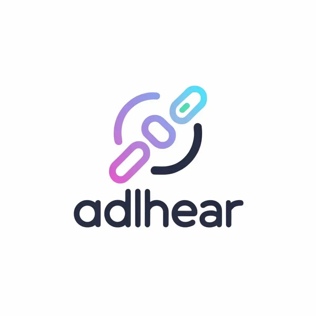 a logo design,with the text "ADHEAR", main symbol:capsule, tablet, alarm, bell,Moderate,be used in Technology industry,clear background
