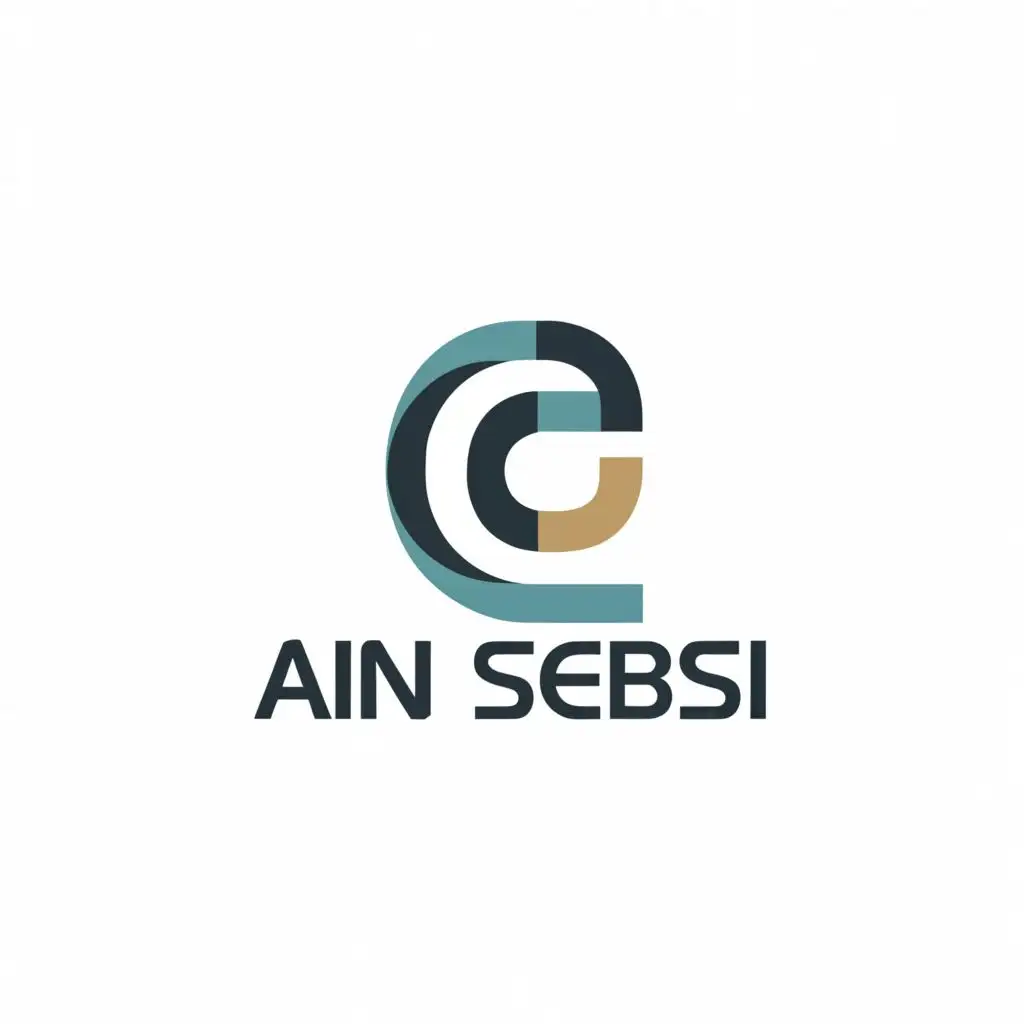 a logo design,with the text "Ain Sebsi", main symbol:AS,Moderate,clear background