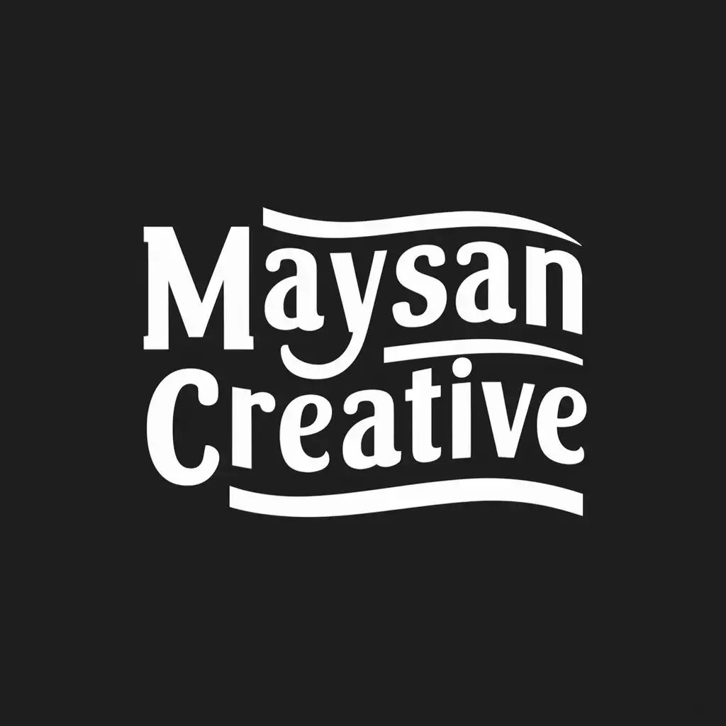 logo, design your ideas, with the text "maysan creative", typography