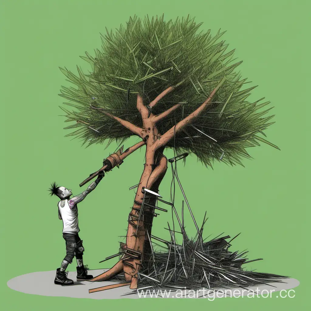 панк перестраивает дерево