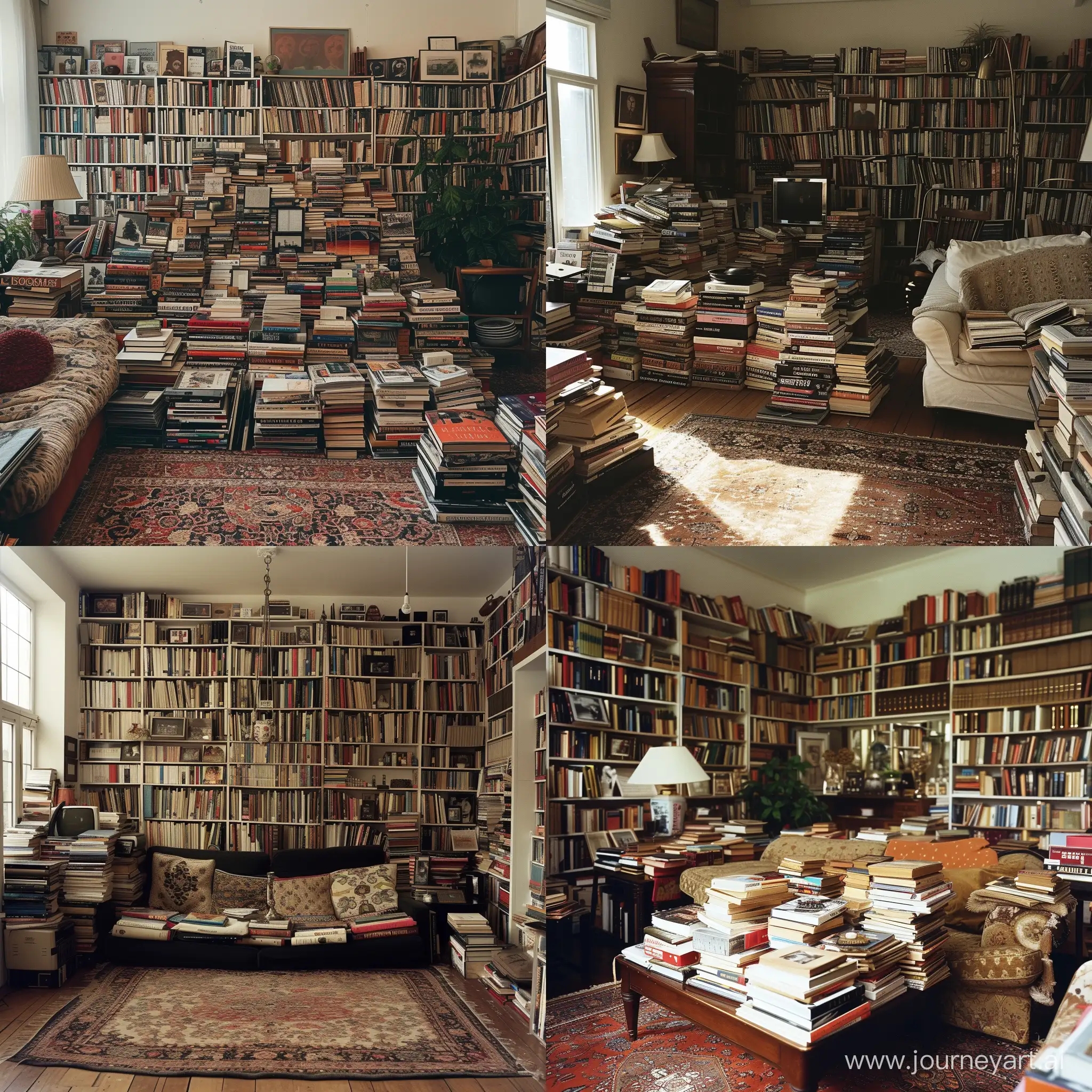 Cozy-Living-Room-with-Abundant-Books-and-Text