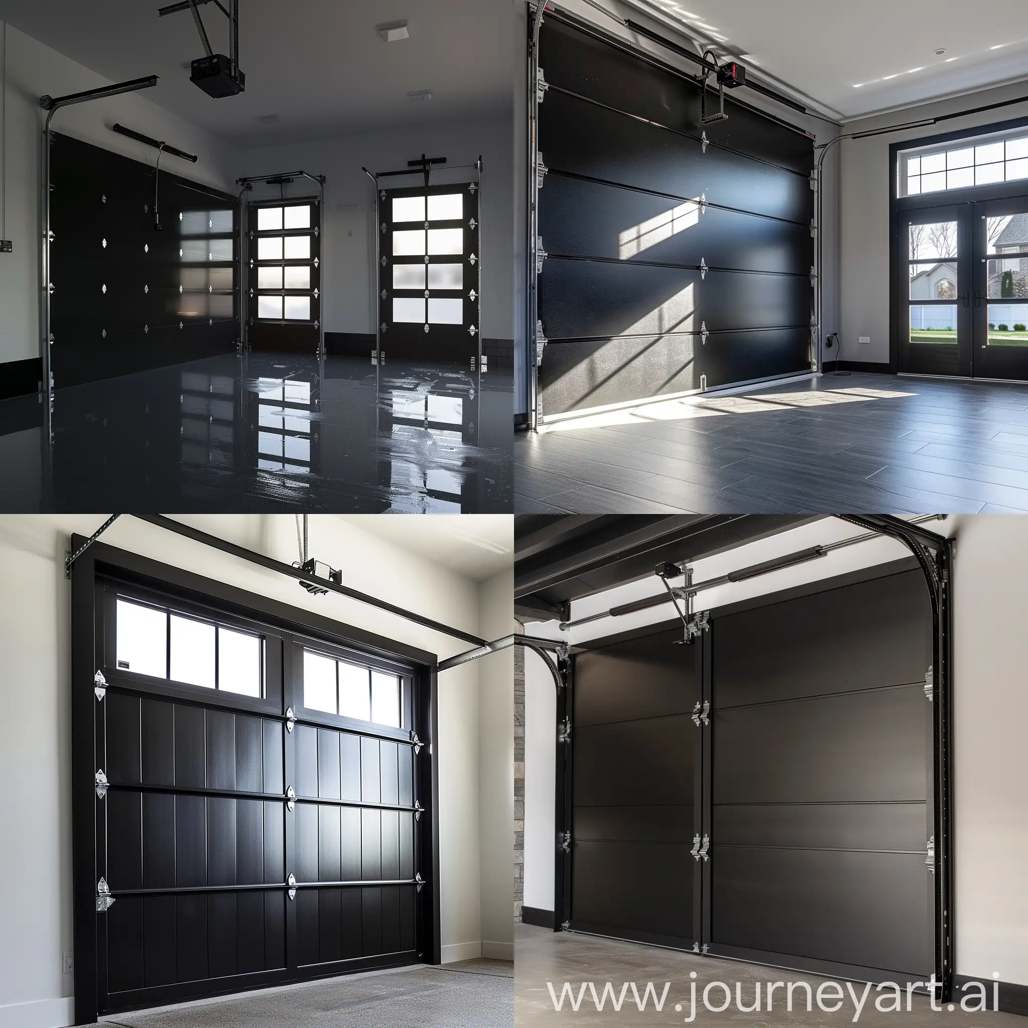 Realistic-Black-Sectional-Garage-Door-Interior
