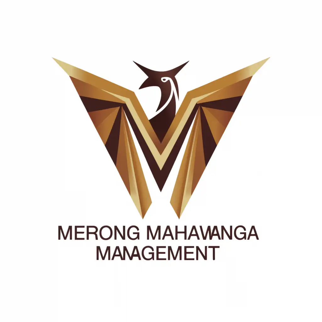 a logo design,with the text "Merong Mahawangsa Management", main symbol:M bird,Moderate,be used in Finance industry,clear background
