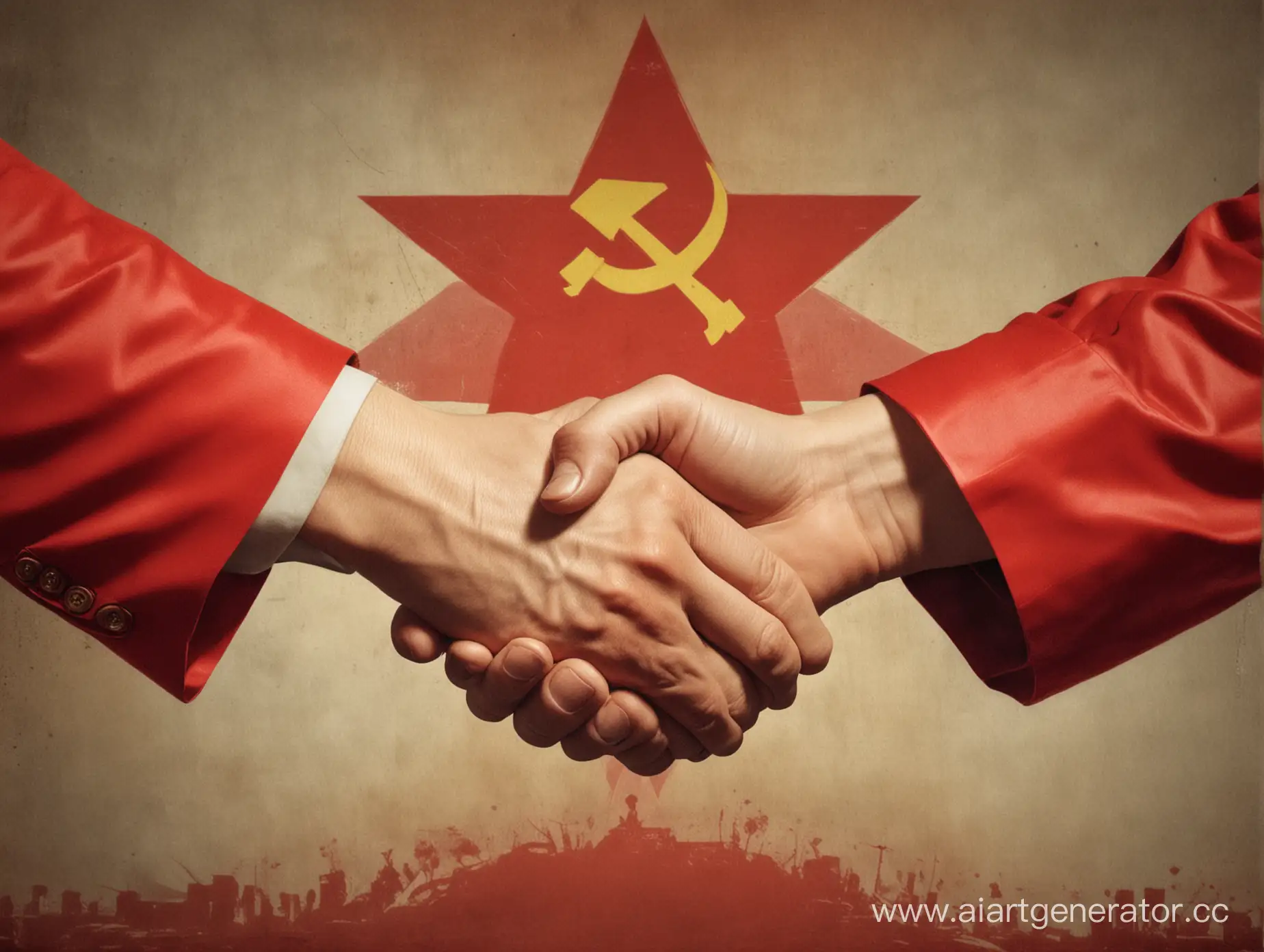 Historic-Communist-Leaders-Greeting-with-Iconic-Handshake