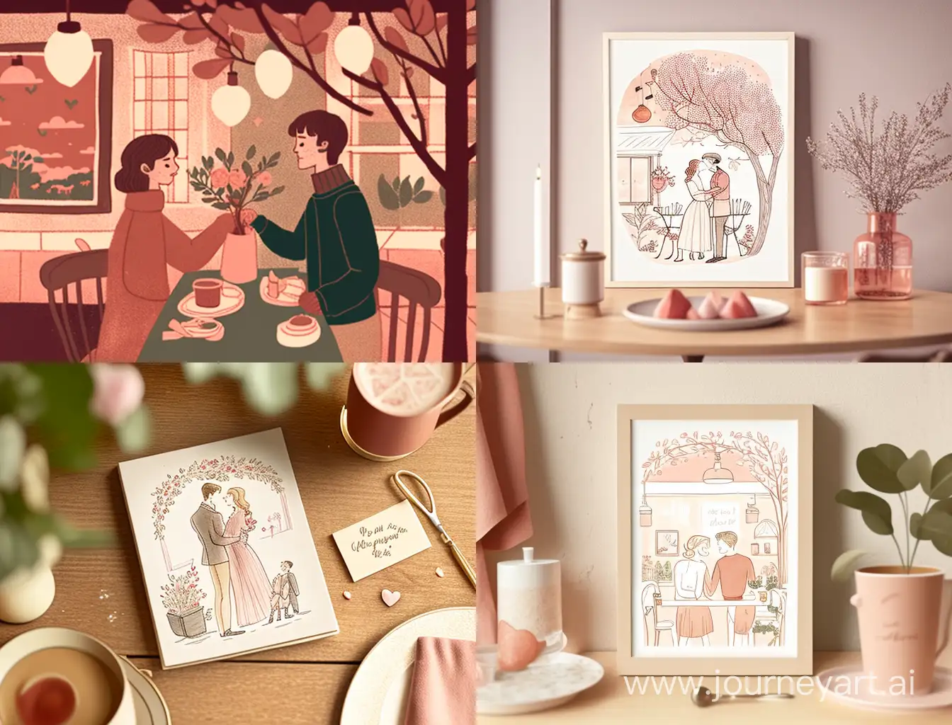 The image depicts a romantic Valentine's Day gift exchange, showcasing a heartfelt moment between individuals. The setting likely portrays a cozy indoor or intimate outdoor scene, emphasizing the emotional connection and warmth associated with the occasion. Background/Style/Coloring: The background might feature soft, romantic hues like shades of red, pink, or warm neutrals to evoke feelings of love. The style could incorporate a blend of modern and traditional elements, creating a timeless yet contemporary ambiance. Action/Items: The individuals in the image might be exchanging beautifully wrapped gifts or engaging in an affectionate gesture, emphasizing the essence of giving and receiving love tokens. There could be elements like roses, chocolates, or symbolic Valentine's Day items that enhance the emotional narrative. Costume/Appearance/Accessories: The characters may be dressed in bikini or swimming suit in attire suitable for a romantic occasion. They might adorn accessories like jewelry, adding a touch of sophistication and highlighting the significance of the moment.