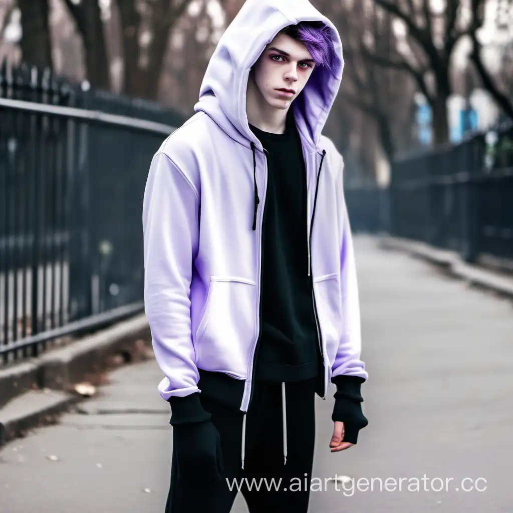 Winter-Street-Style-Paleskinned-ElfLike-Teen-in-Black-Joggers-and-White-Hoodie