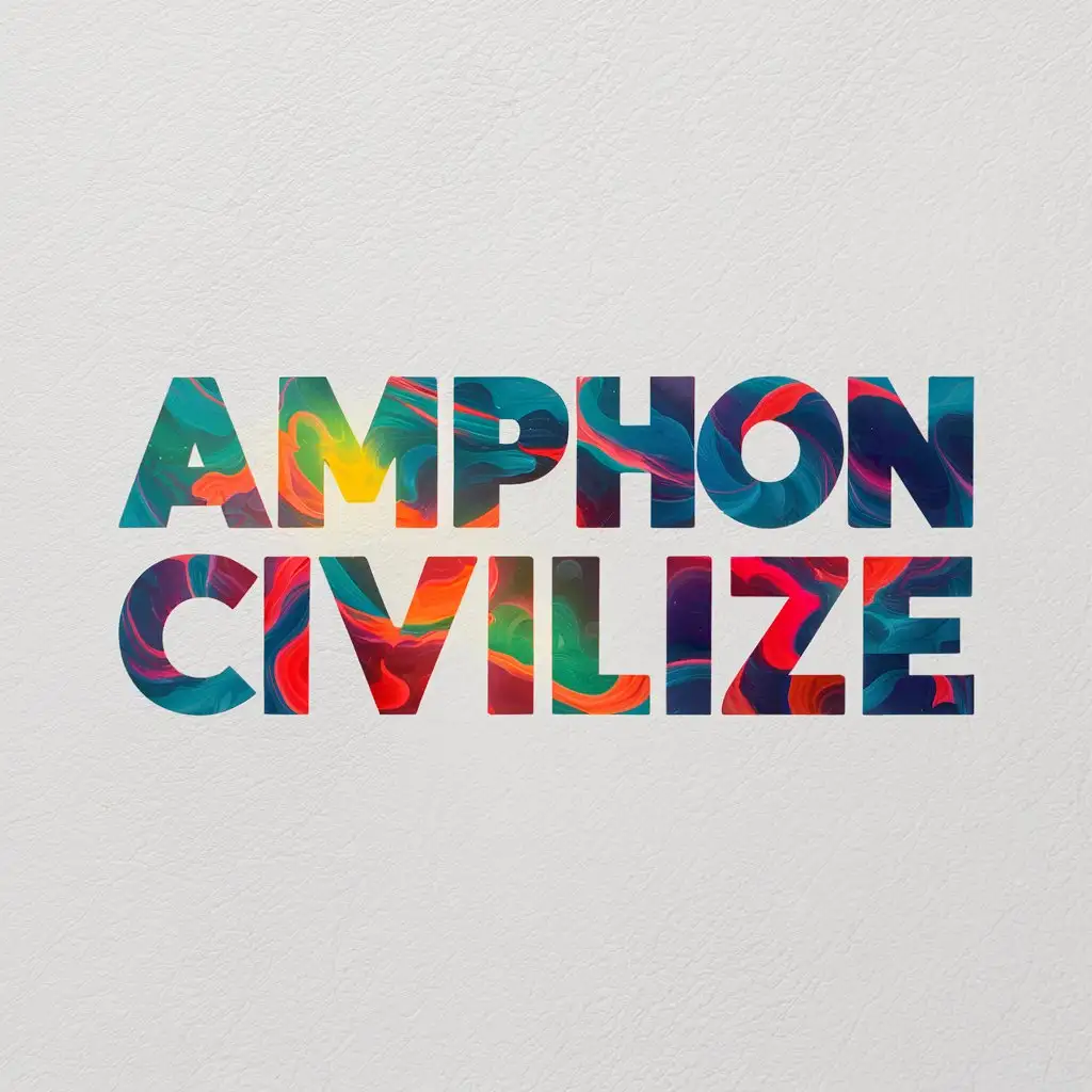 Vibrant Amphon Civilize Typography on White Background