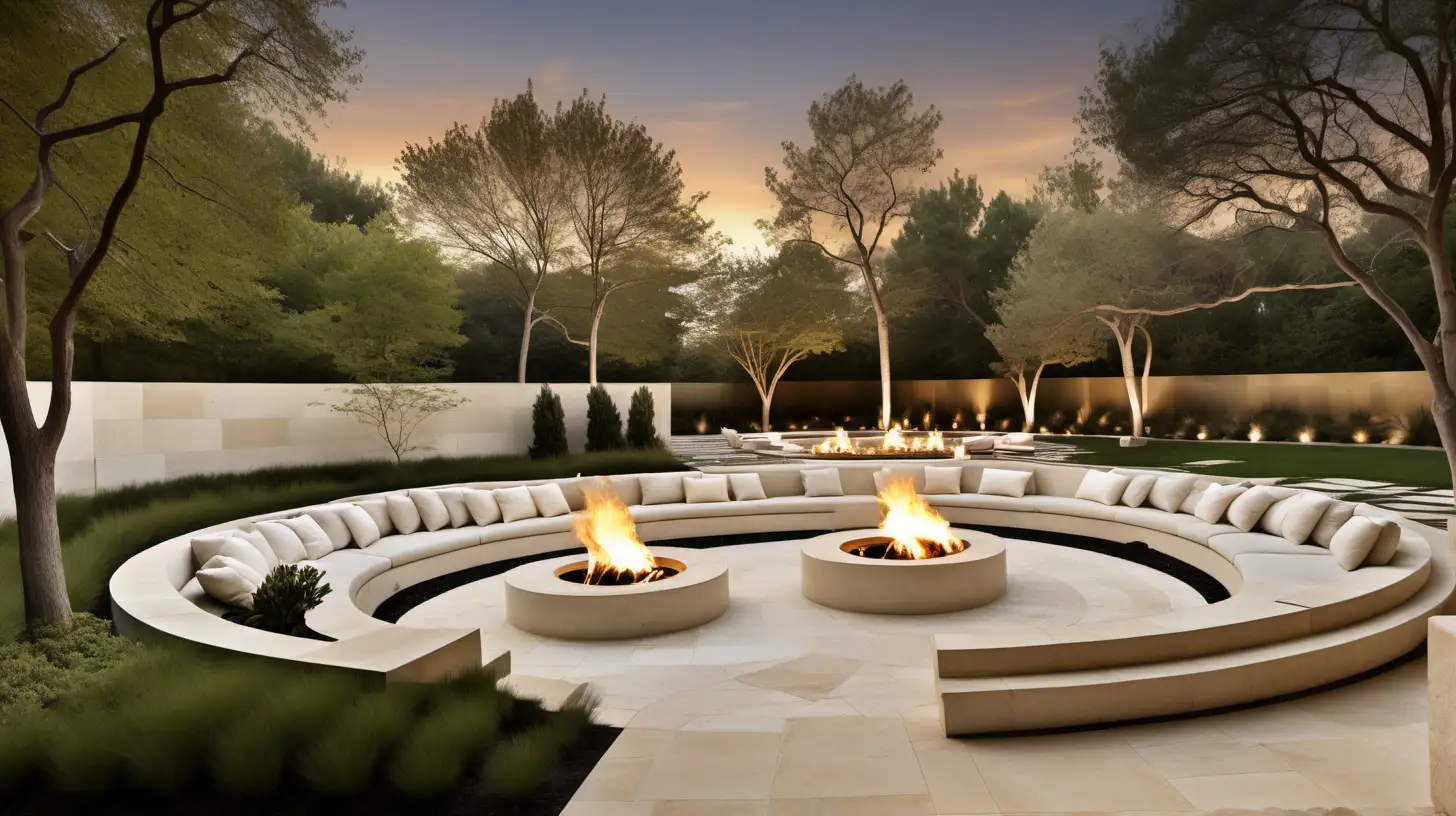 Luxurious Modern Minimalist Estate with Outdoor Entertaining Space and Firepit