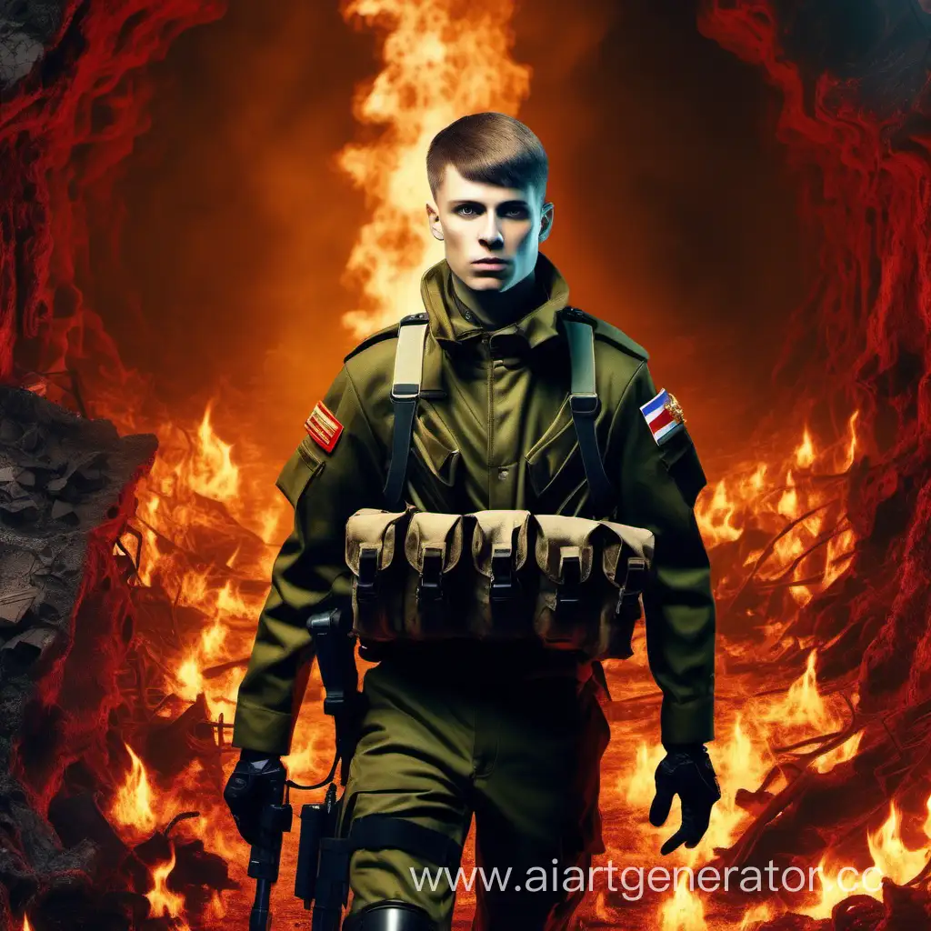 Military-Soldier-with-Exoskeleton-in-Hell