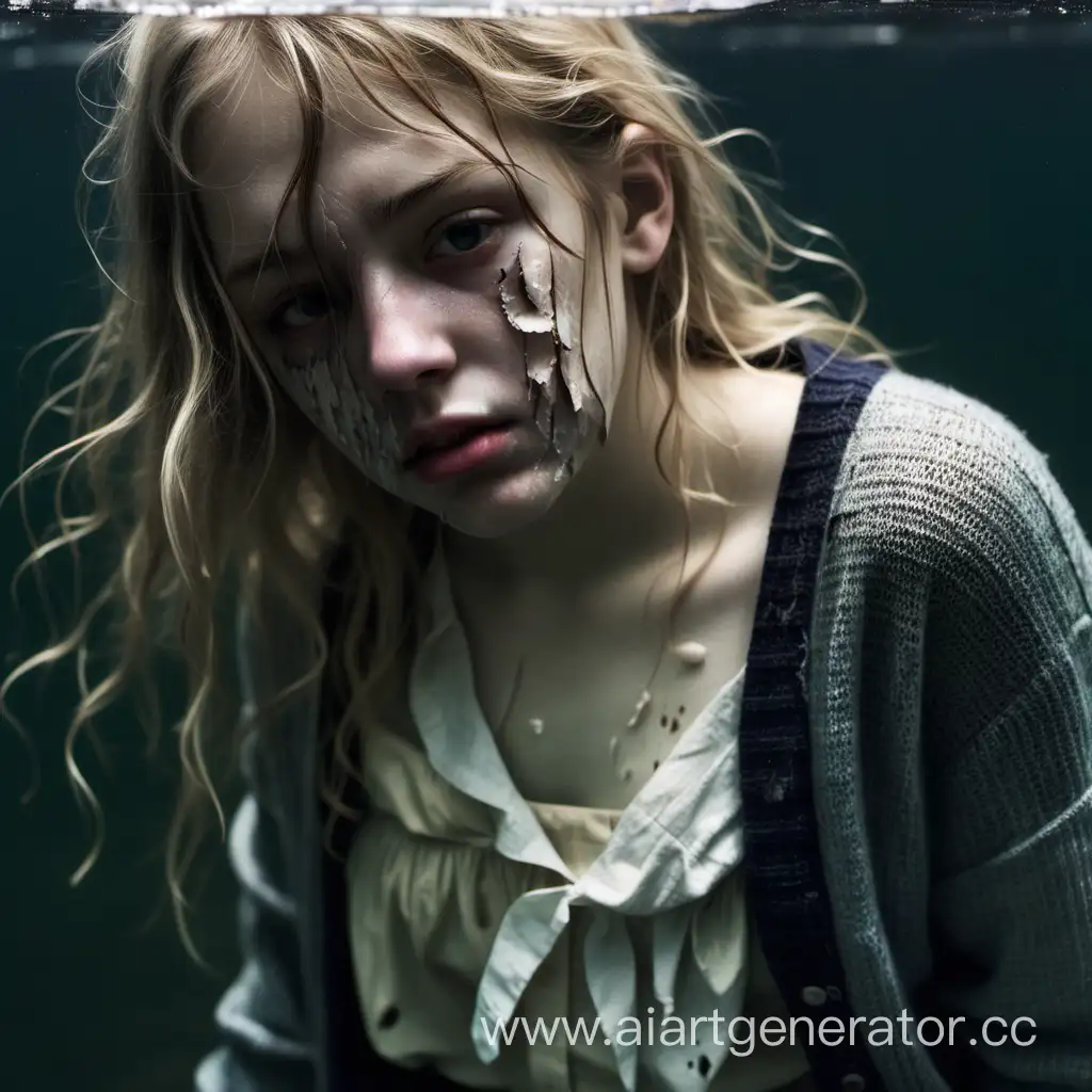 Tragic-Portrait-of-a-Drowned-Girl-with-Light-Hair-in-Torn-Clothing