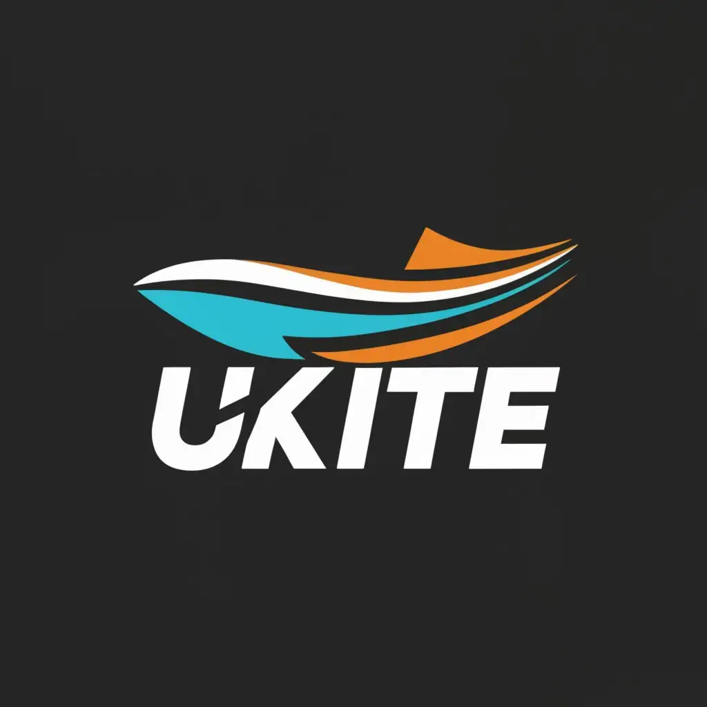 a logo design,with the text "Ukite", main symbol:Wind blow through a board,Moderate,be used in Sports Fitness industry,clear background