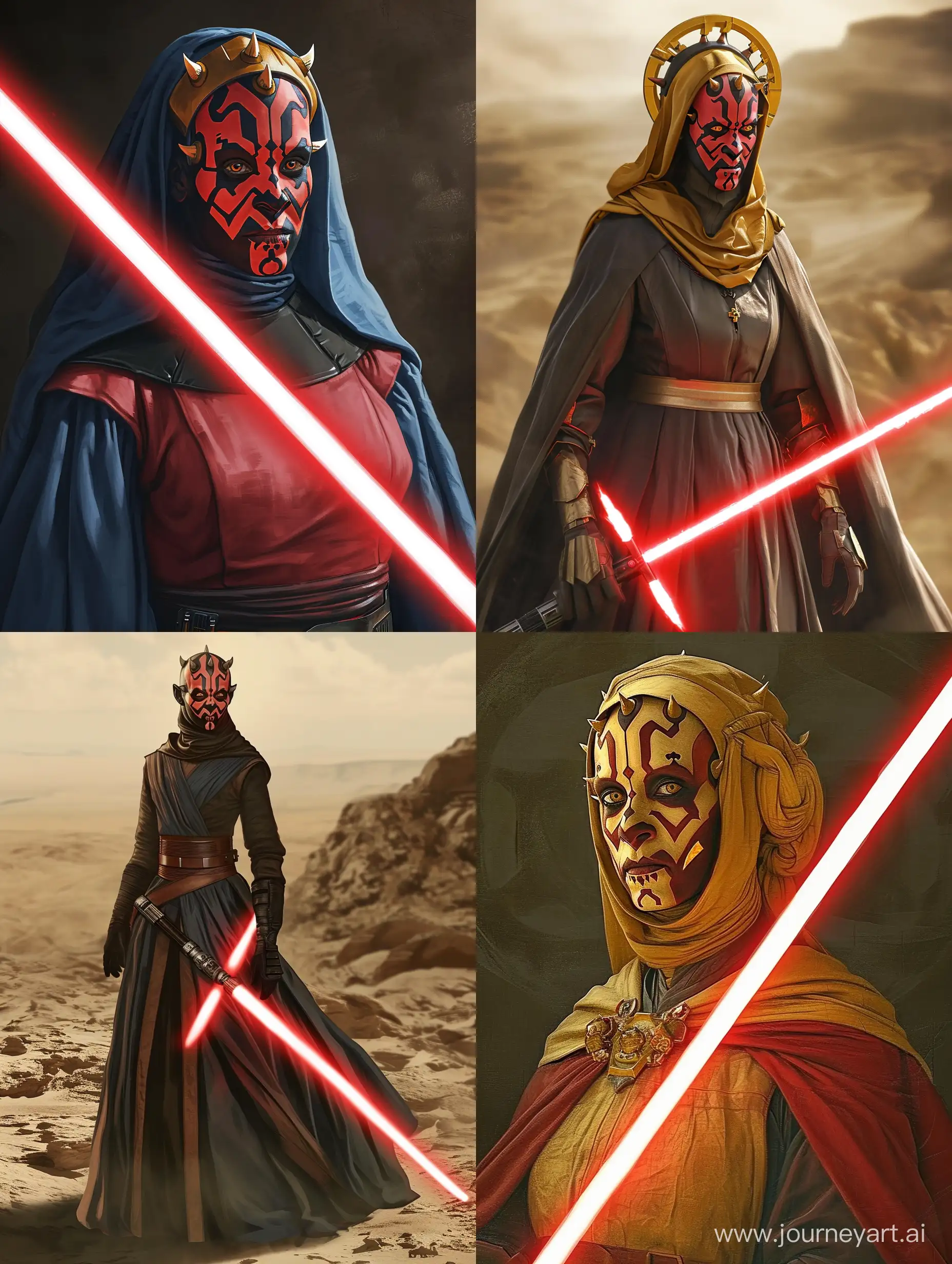 Jeanne-dArc-Inspired-Zabrak-Woman-in-Darth-Maul-Style