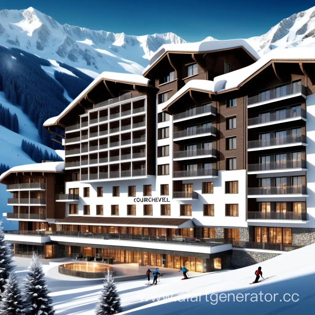 Luxurious-Ski-Hotel-Courchevel-K2-Style-with-100-Rooms-SPA-and-Conference-Hall