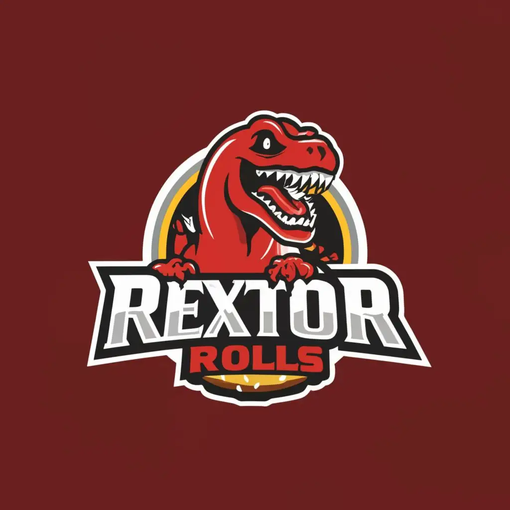 a logo design,with the text "Rextor Rolls", main symbol:Rextor Rolls,Minimalistic,be used in Restaurant industry,clear background