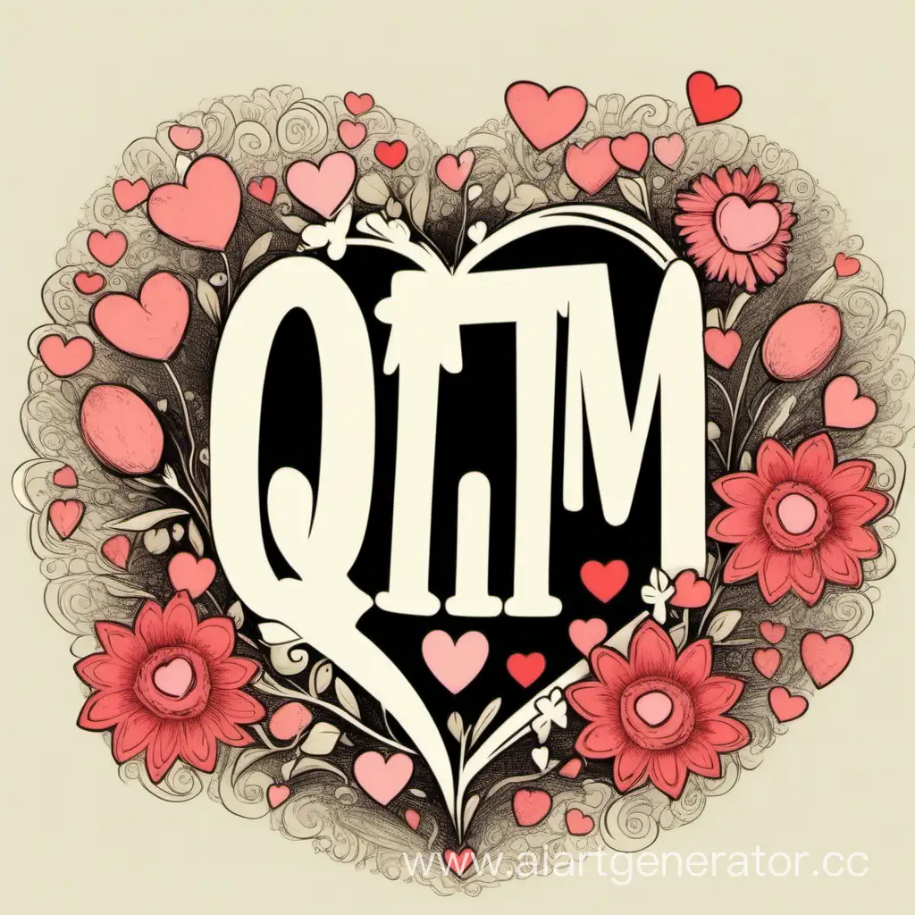 Romantic-QTim-Inscription-with-Hearts-and-Flowers