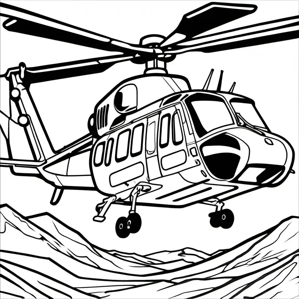 Free Helicopter Coloring Pages for Creative Fun