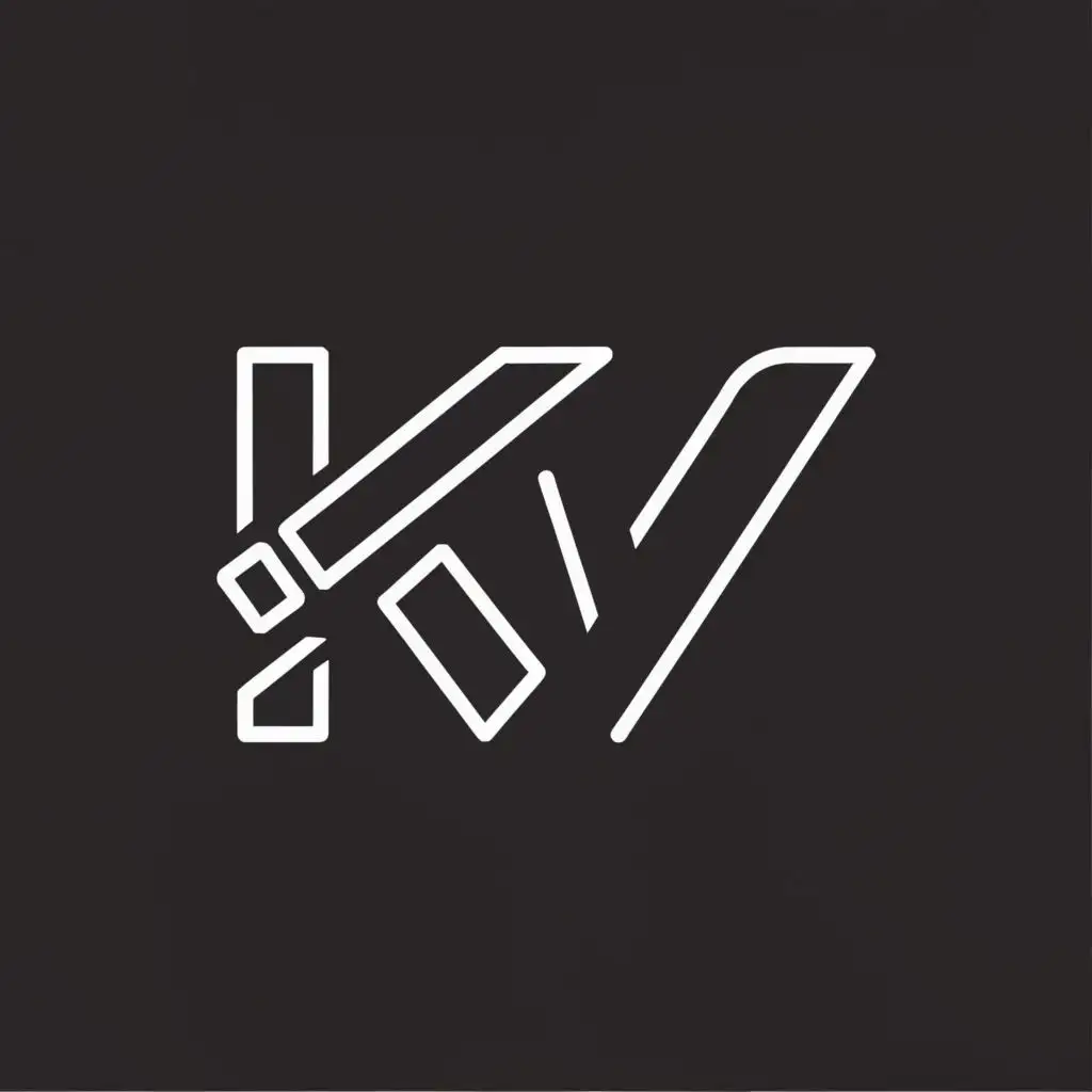 logo, KV, with the text "KV", typography, be used in Internet industry