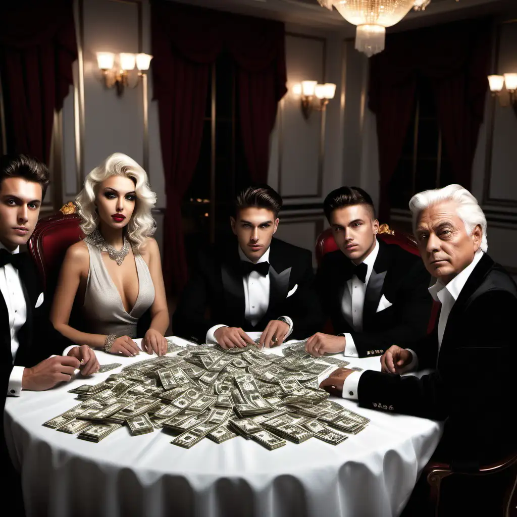 Affluent Gathering Millionaires at the Table