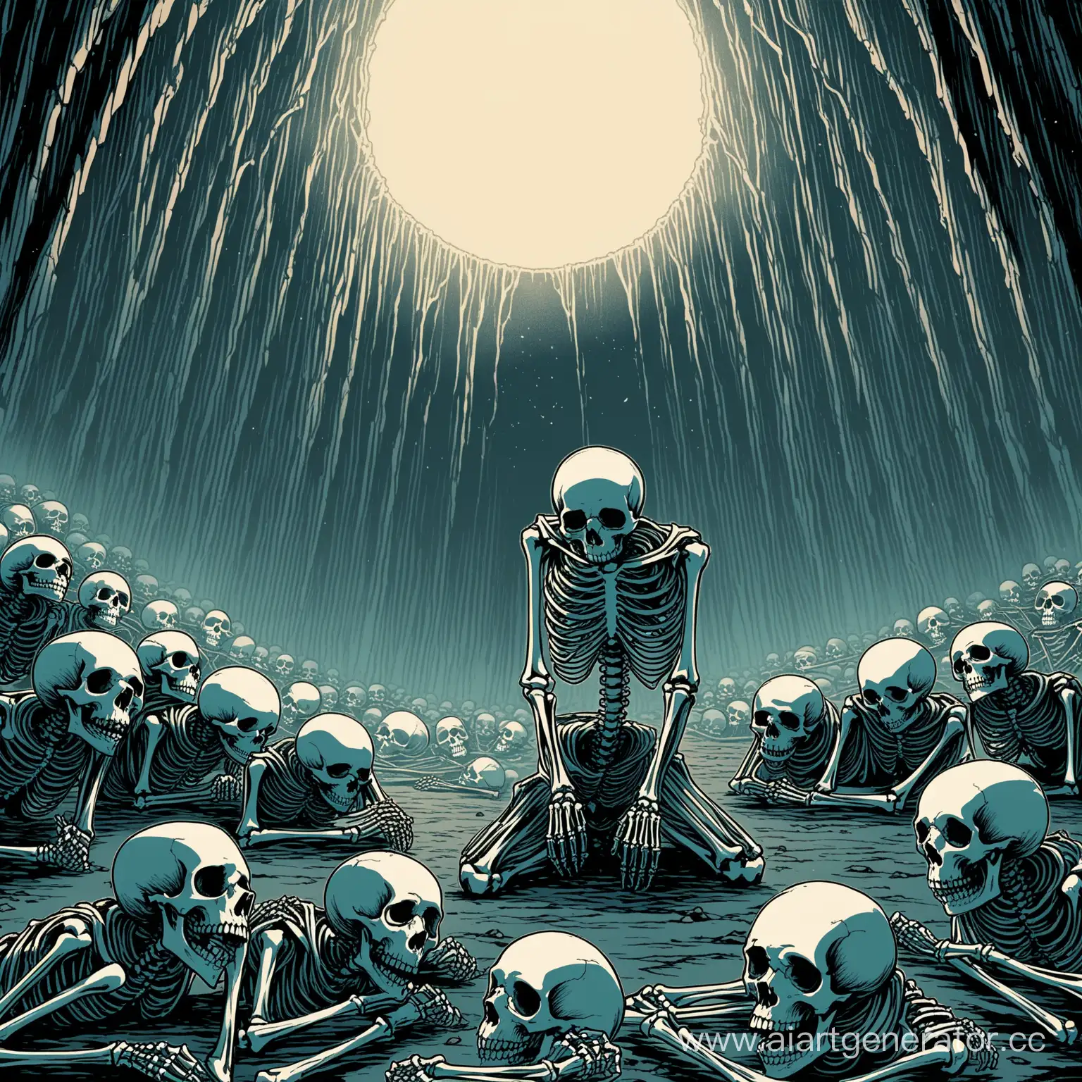Emotional-Song-Cover-Person-in-Suffering-Amidst-Skeletons
