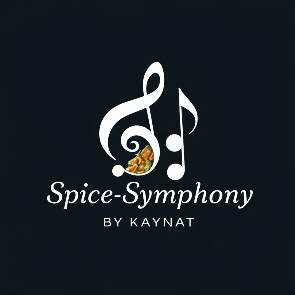 LOGO-Design-For-SpiceSymphony-by-Kaynat-Harmonizing-Musical-Notes-with-Culinary-Delights