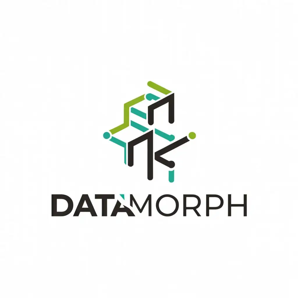 a logo design,with the text "DataMorph", main symbol:Empower the organization by making data accessible and driving informed decision-making ,Moderate,clear background