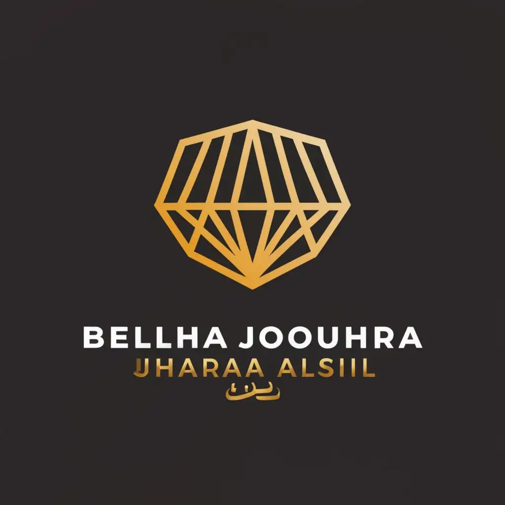 a logo design,with the text "Belhaj Jouhara Al-Asil", main symbol:Diamond,Moderate,be used in Entertainment industry,clear background