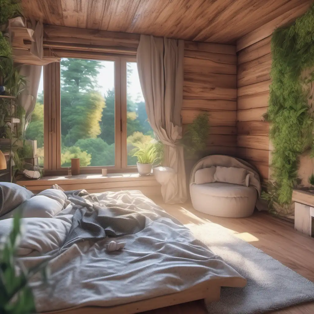 Vivid Morning Nature View from Bedroom Super Realistic 8K Photography