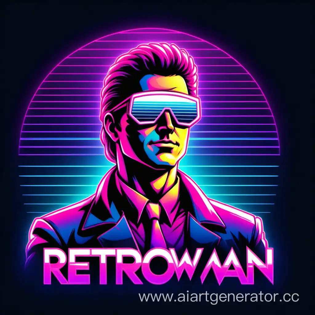 Retrowave-Man-in-Neon-Cityscape