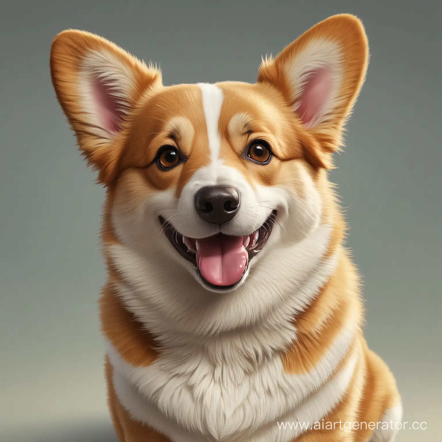 Smiling-Realism-Joyful-Corgi-Dog-Portrait