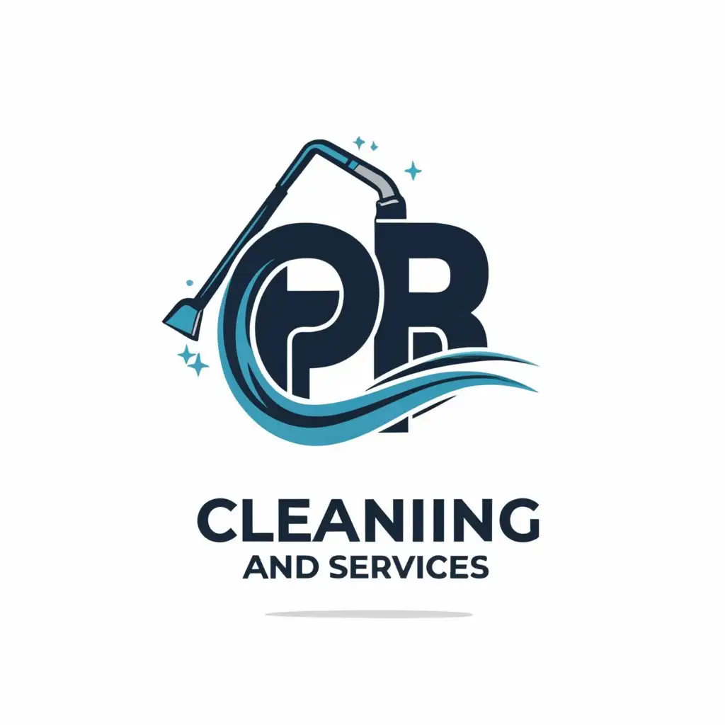 a logo design,with the text "PB Cleaning and Services", main symbol:a cleaning symbol,Moderate,be used in Home Family industry,clear background