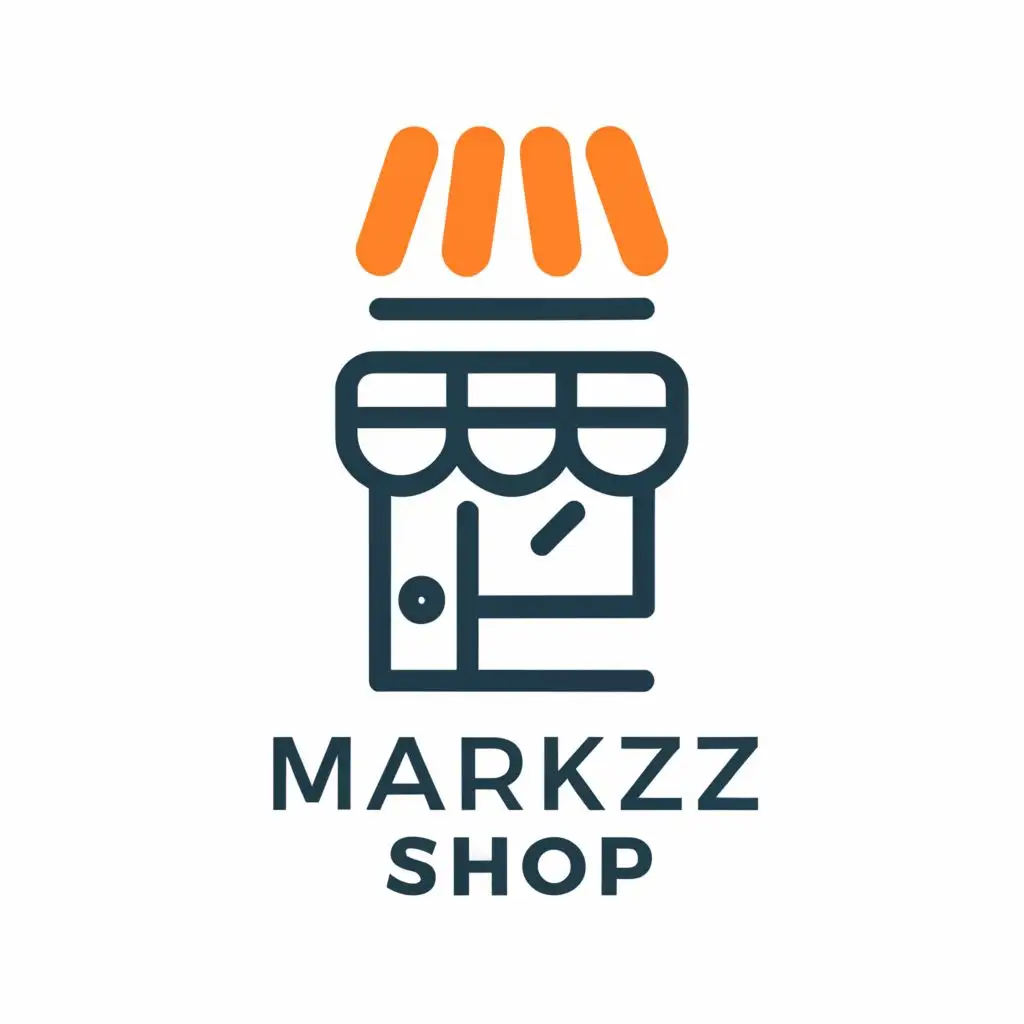 a logo design,with the text "Markez Shop", main symbol:a shop,Moderate,be used in Retail industry,clear background