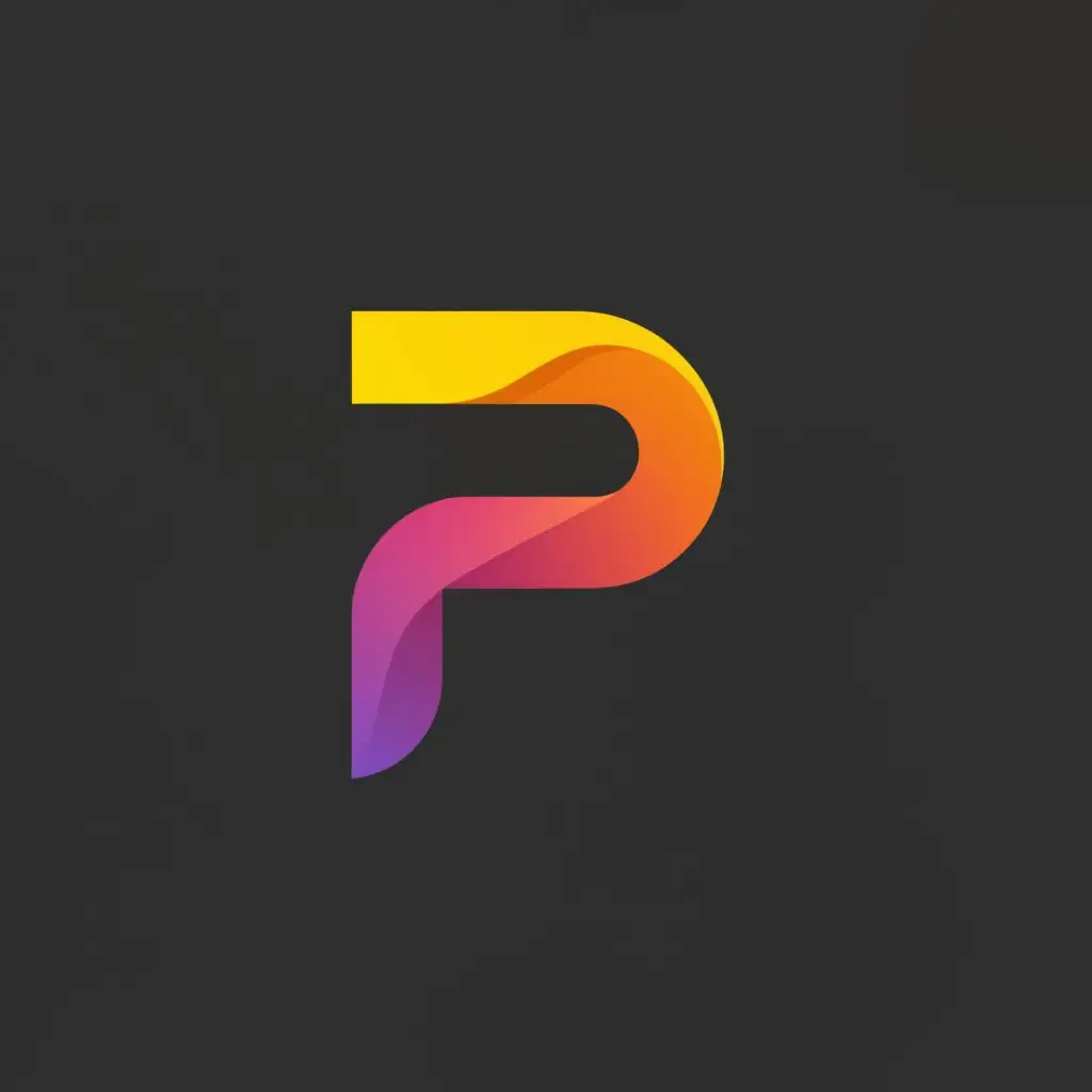 a logo design,with the text "P", main symbol:Painting stroke,Moderate,be used in Sports Fitness industry,clear background