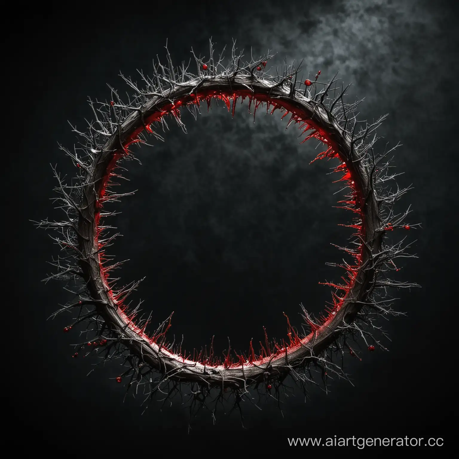 Dark-Halo-with-Thorny-Blood-Drips-on-Eerie-Black-Background