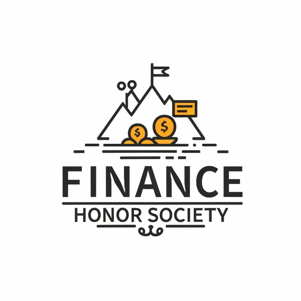 LOGO-Design-For-Finance-Honor-Society-Pikes-Peak-Mountain-with-Wall-Street-Theme