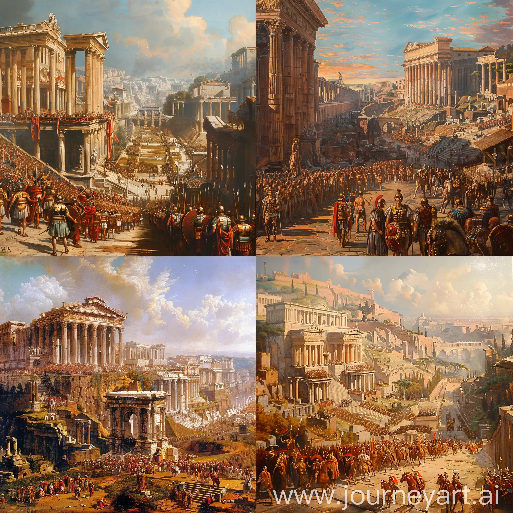 Great empire. Roman empire paintings style 