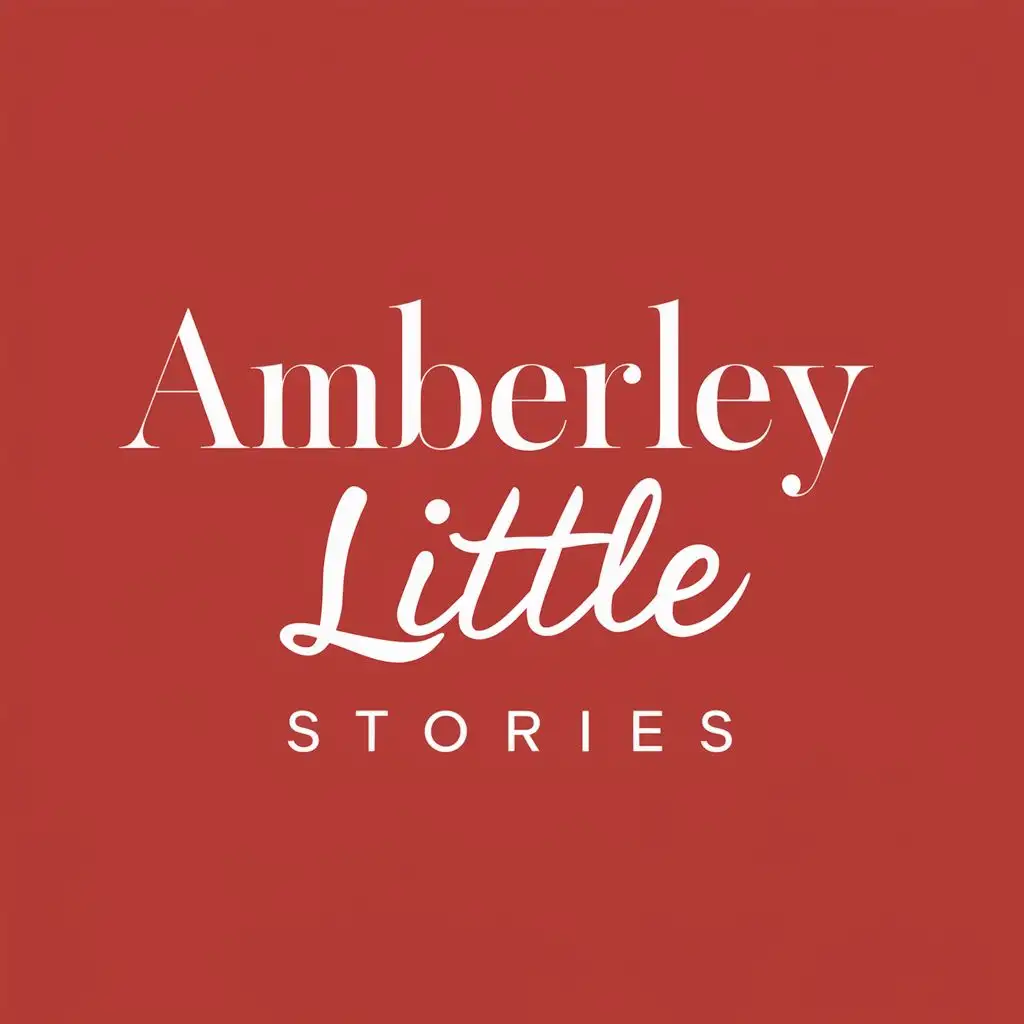 logo, Book, with the text "Amberley Little Stories", typography