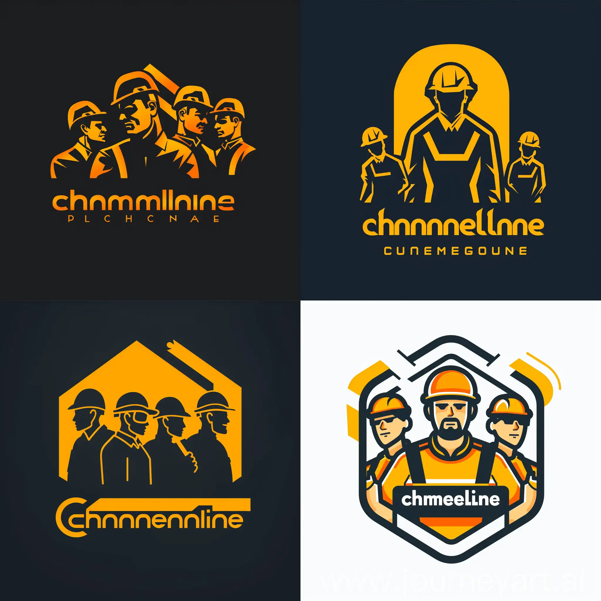 Hardworking-Construction-Workers-Logo-for-Chamberline-Building-and-Civil-Engineering-Company