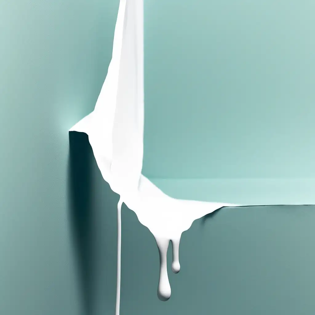 Goo dripping off the corner of paper