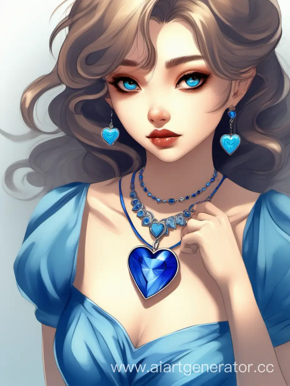 Medium-Height-Girl-in-Blue-Dress-with-Ruby-Heart-Pendant