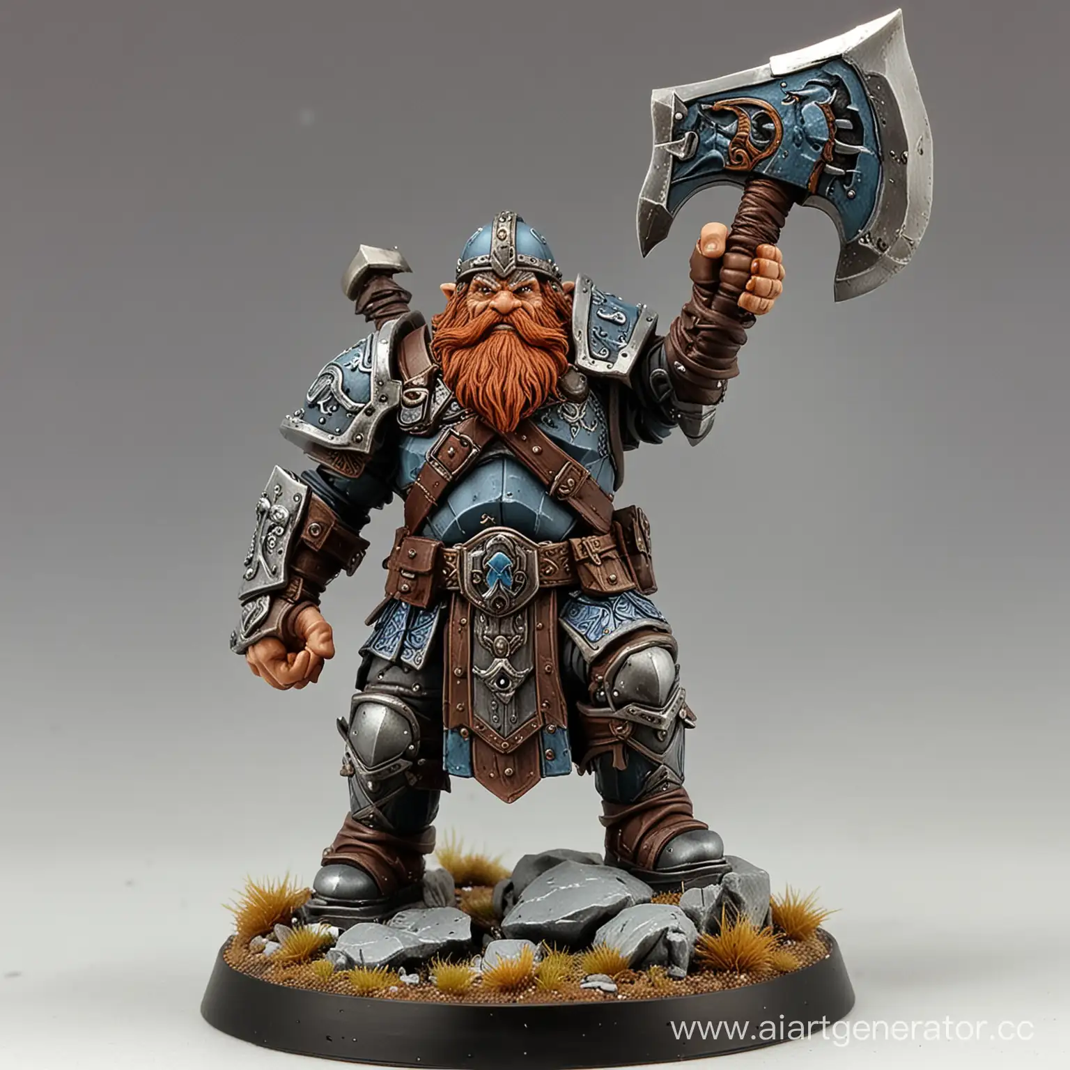 Dwarf-Echo-Knight-Wielding-Great-Axe-in-Mythical-Battle