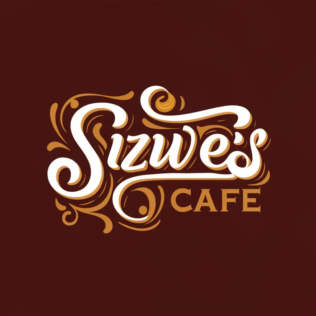 LOGO-Design-For-Ziswes-Cafe-Bold-Red-Text-with-Irresistible-Gold-Slogan