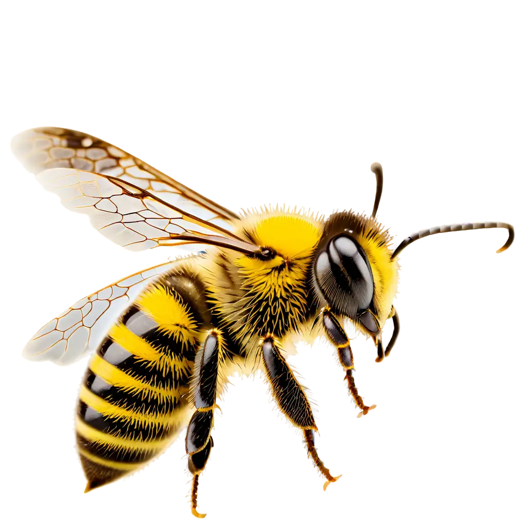 Vibrant-Bee-PNG-Image-Capturing-Natures-Beauty-in-High-Quality