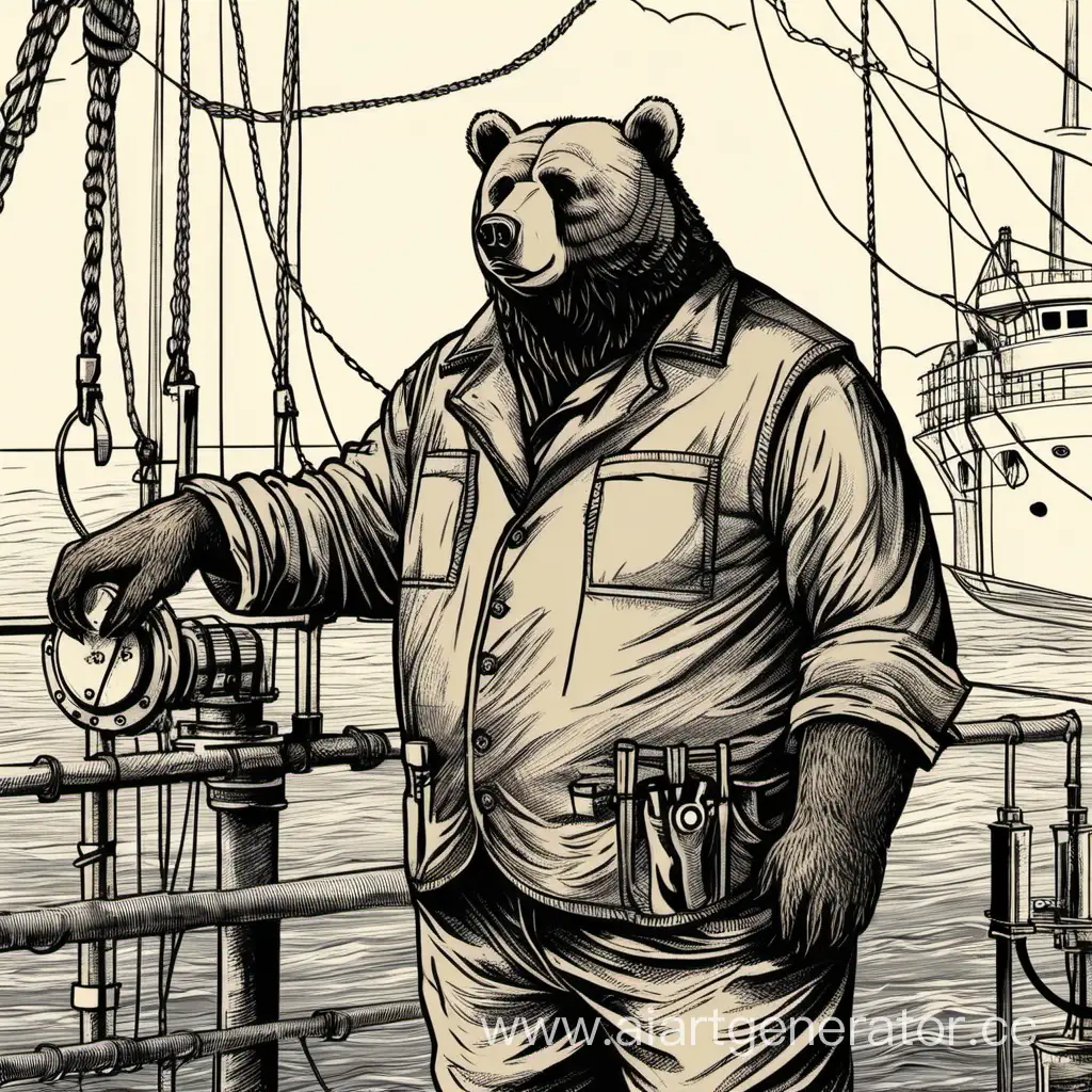 Man-Bear-Ship-Engineer-Creating-a-Marvelous-Vessel