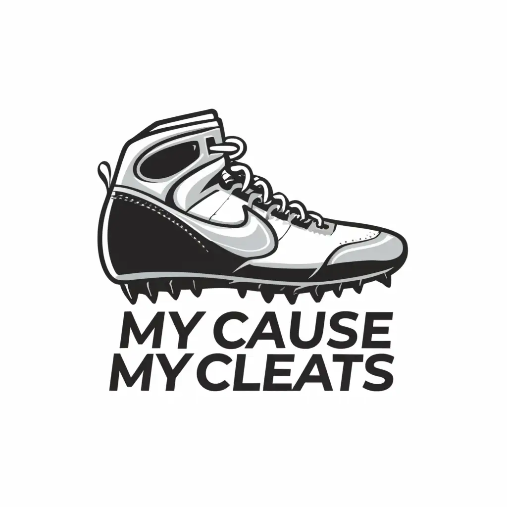 a logo design,with the text "My Cause My Cleats", main symbol:Cleat,Moderate,be used in Sports Fitness industry,clear background