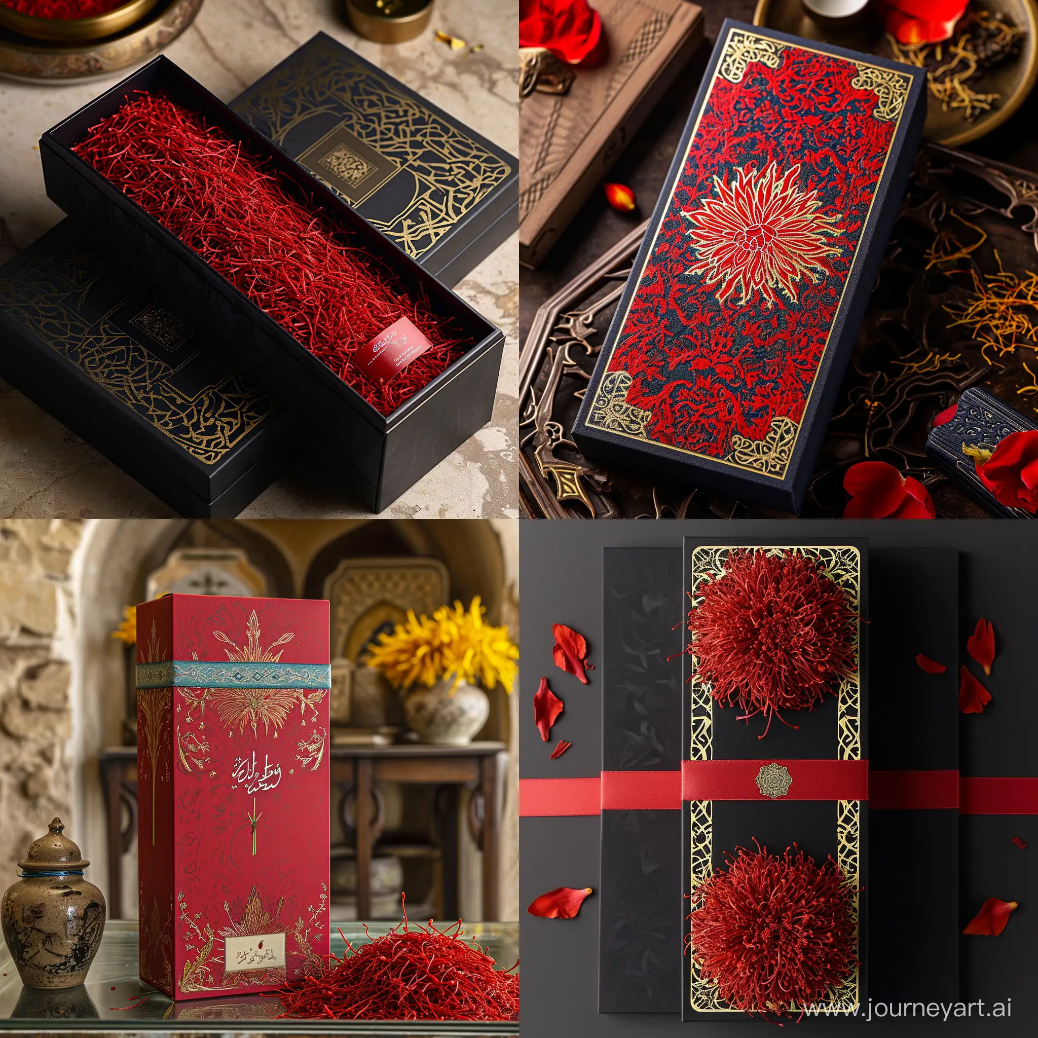I want the most creative and luxurious packaging that you can design for Iranian saffron