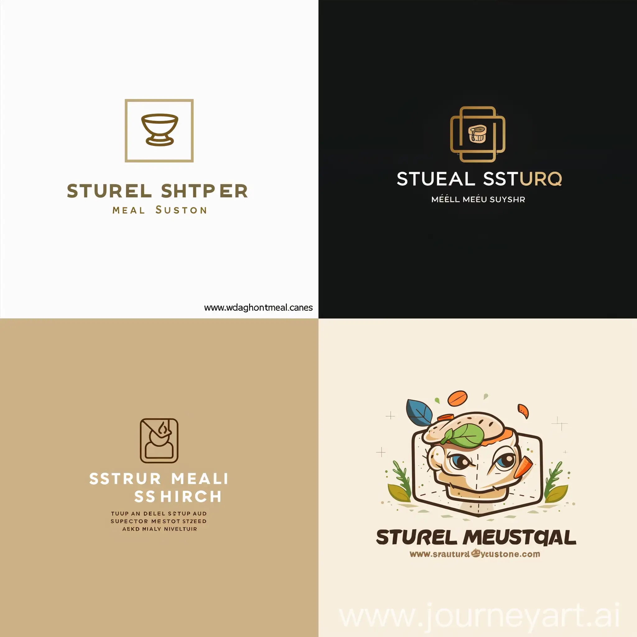 Create a innovative and quirky logo for food business named Square Meal Station