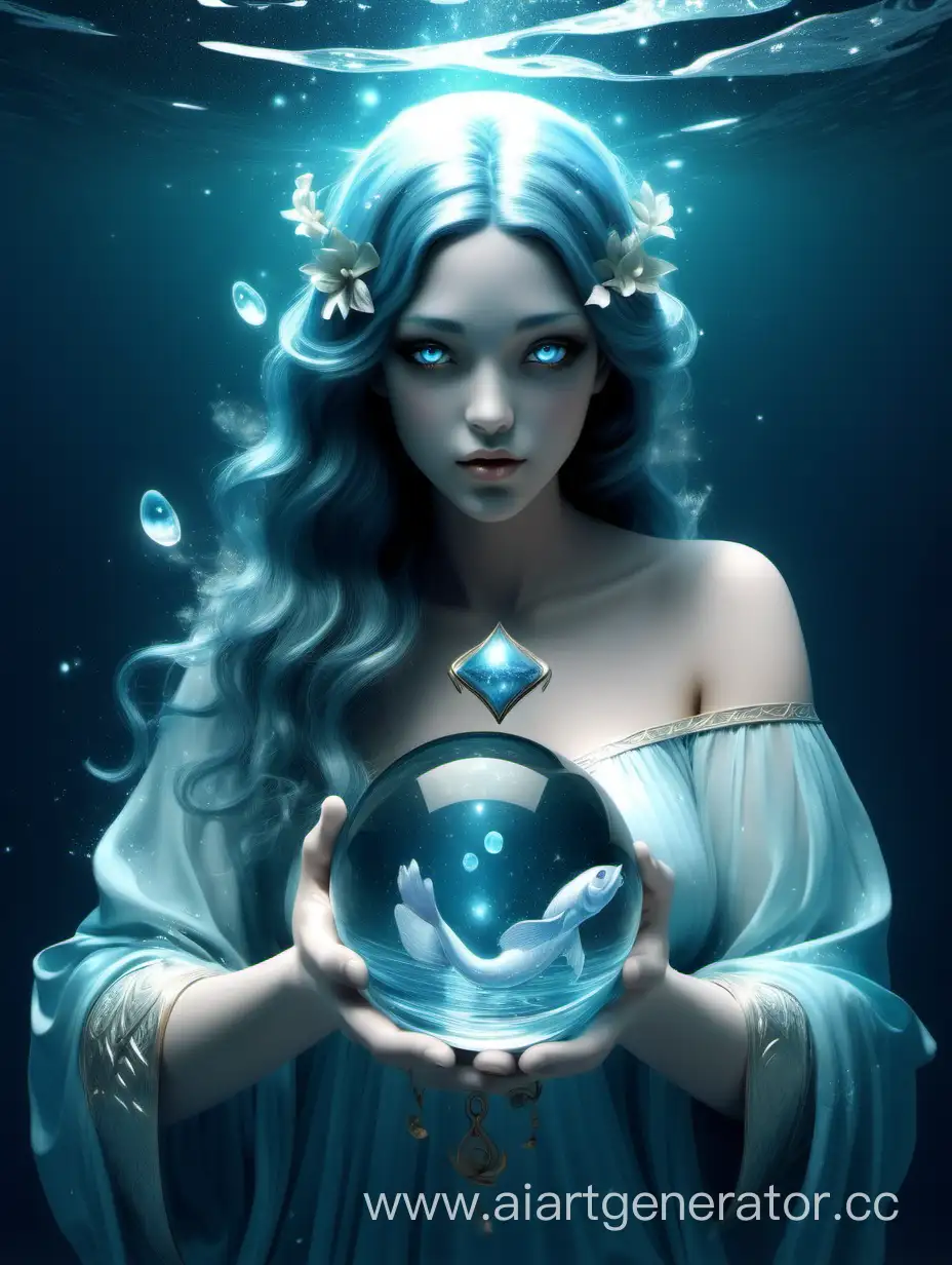 Pisces-Patroness-Serene-Goddess-Holding-Zodiac-Crystal-Ball